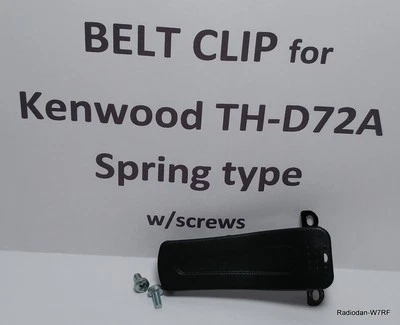 KENWOOD TH-D72A ICOM IC-R10 clip da cintura tipo molla con viti gancio da cintura 100+ venduto! - Immagine 1 di 4