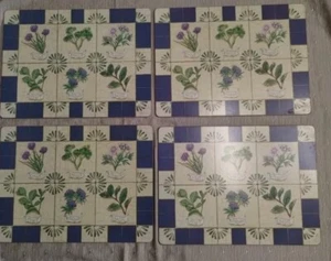 Vintage Pimpernel Tischsets mit Korkrücken, Garten/Kraut, 4er Set - Bild 1 von 13