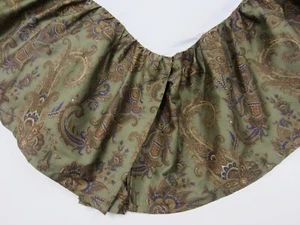 RALPH LAUREN Chaps Green Paisley BEEKMAN PLACE KING Cotton Sateen Bed Skirt - Picture 1 of 6