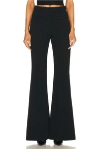 NWT $498 Alexis Black Lyla High Rise Flared Trouser Pant Size XS - Picture 1 of 12