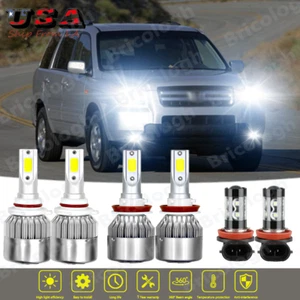 Para For Honda Pilot 2006-2018 Combo LED Faros de haz alto y bajo+Luz antiniebla - Picture 1 of 12