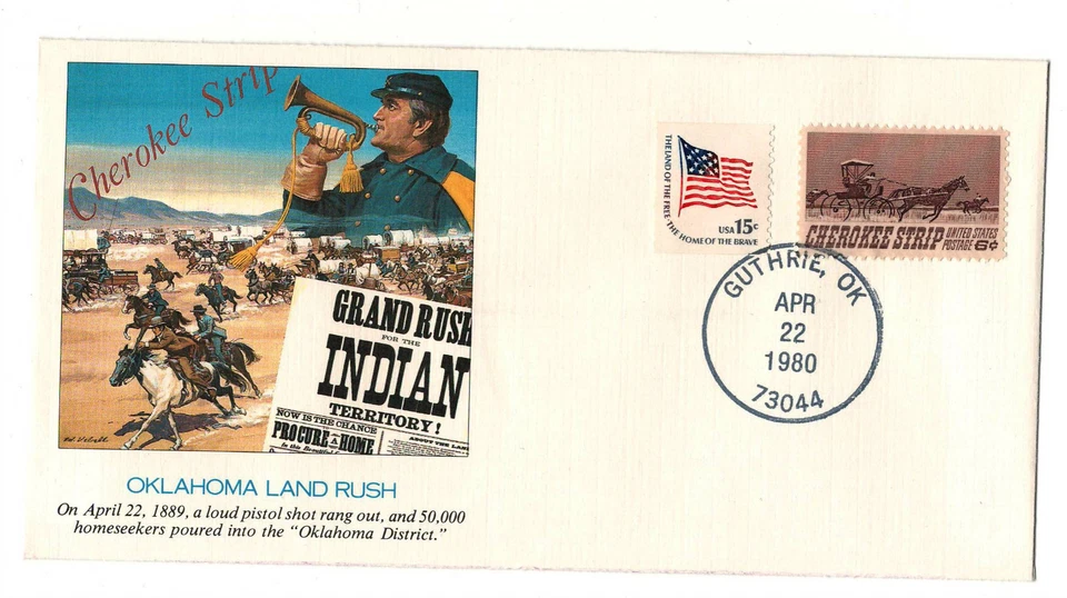 US 1979 FDC Epic Events in American History " Oklahoma Land Rush " - Image 1 of 1