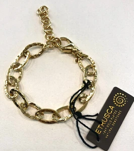 Women's ETRUSCAN JEWELRY Chain Bracelet 18KT YELLOW GOLD PLATED CM. 19 - Picture 1 of 8