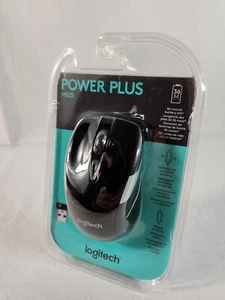 Logitech M525 Power Plus Optical Wireless Laser Mouse 910-002696 Black Gray NEW - Picture 1 of 9