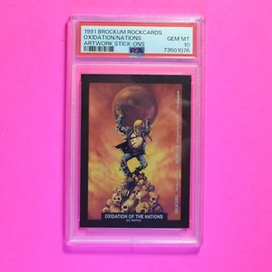 1991 RockCards Brockum Artwork Stick-Ons, Oxidation.. Megadeath PSA 10 Gem Mint - Picture 1 of 1