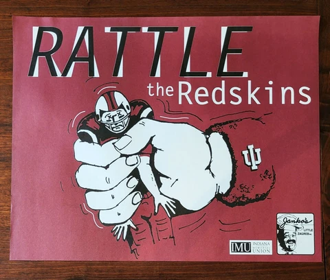 VINTAGE 1996 Indiana University Hoosiers Football Game Week Poster-Redskins *WOW Cover