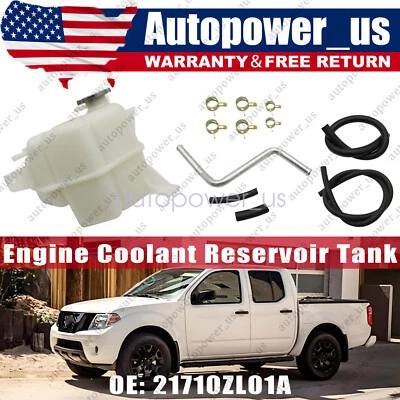 Tanque de depósito de refrigerante del motor con tapa y manguera para Nissan Frontier 2005-2015 Xterra Foto 1 de 4