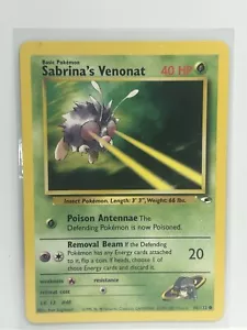 Carta Pokemon 1995, 96, 98 **Sabrina's Venonat** - Set Eroi Palestra 96/132 - Comune - Foto 1 di 2