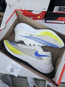 New Nike Zoom Vaporfly Next % White Racer Blue AO4568 103 Men's Size 13 EKIDEN - Picture 1 of 6