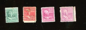 LOT OF FOUR DIFFERENT  USED US STAMPS- LQQK!! (T865) 1938 PRESIDENTIAL SERIES - Picture 1 of 2