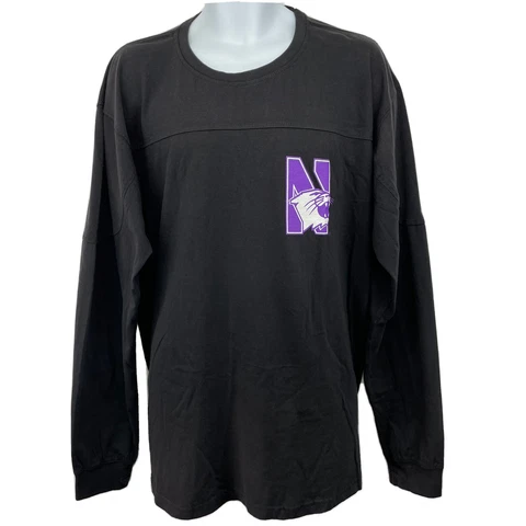 NEW! Northwestern Wildcats T Shirt/ Men’s (XL) Black PRESSBOX Cotton NWT Cover
