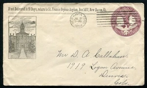 NEW HAVEN, CT ~ ST. FRANCIS ORPHAN ASYLUM ~ ILLUS. ADVERTISING COVER 1894 - Picture 1 of 2