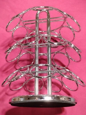 Soporte para cápsulas de café Keurig cromado K-Cup ~ Tiene capacidad para 27, giratorio, carrusel, encimera Foto 1 de 3