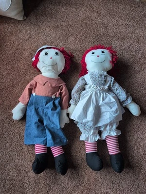 Винтажный большой набор кукол Raggedy Ann & Andy 36 дюймов идеальное состояние товара  - Изображение 1 из 4