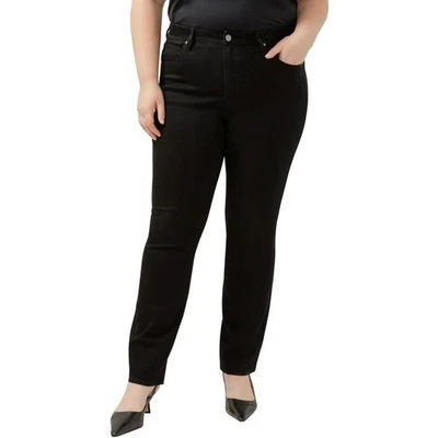 Jeans Jag Rubí Pierna Recta 20W Tiro Medio Mejor Guardado Secreto Negro Elastizado Denim Foto 1 de 4