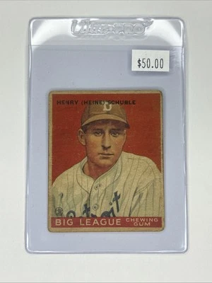 1933 Goudey Henry Heinie Schuble #4 Tigers - Image 1 of 2