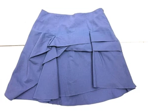 GUNEX Women's Periwinkle Blue Ruffle Flounce Mini Skirt Size 4 - Made in Italy - Picture 1 of 4