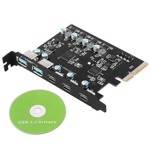 5-Port Deaktop Expansion Card 20Gdps 2*USB-A 3*USB-C For Mac For Linux For Win - Afbeelding 1 van 13
