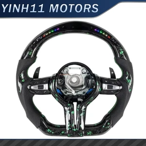 For BMW M3 M5 M6 F01 F02 F06 F10 F12 F15 F16F30 LED Forged Carbon Steering Wheel - Picture 1 of 8