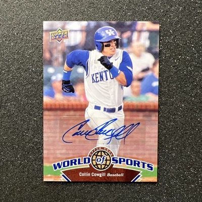 2010 UD World Of Sports COLLIN COWGILL #122 Kentucky AUTO - BASEBALL CARD - Image 1 of 4