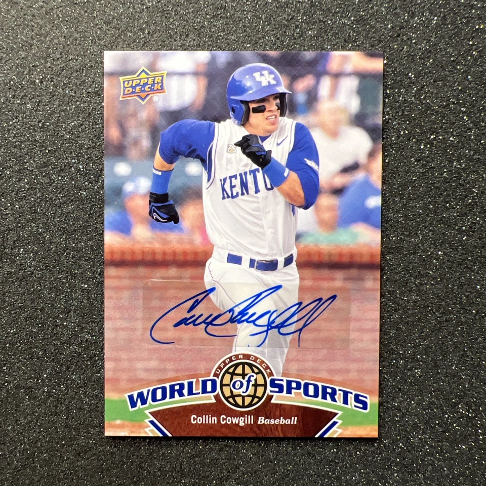 2010 UD World Of Sports COLLIN COWGILL #122 Kentucky AUTO - BASEBALL CARD - Image 1 of 4