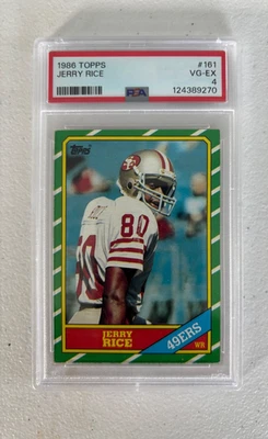 Topps Football #161 Jerry Rice 1986 PSA 4 en muy buena condición-excelente Foto 1 de 2