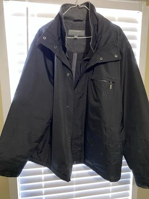 Abrigo Perry Ellis negro para hombre XL Foto 1 de 3