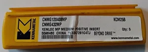 KENNAMETAL Carbide Inserts 5-pack - KCM25B - CNMG120408MP - CNMG432MP     (E4) - Picture 1 of 4