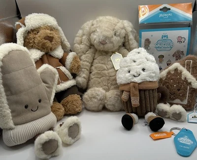 Jellycat Ski Club Full Set LA Exclusive stickers gift bag Keychain Free Shipping - Image 1 of 4
