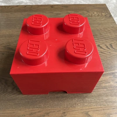 Lego Storage Container 10x10x6 Capacity Red Brick Collectable 2014 - Image 1 of 2