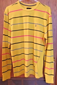 Volcom Men's Multicolored Striped Waffle-Weave Shirt, Size L - Picture 1 of 2
