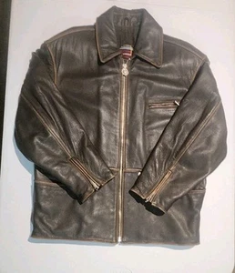Vintage Winlit Leather Coat Jacket Size Small Brown Good Condition - Picture 1 of 12