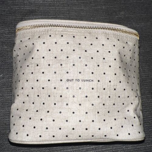 KATE SPADE New York Oatmeal Polka Dot " OUT TO LUNCH " Lunch Bag Cooler Tote