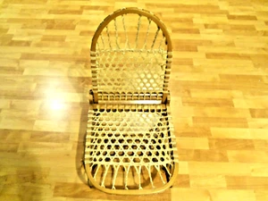 Tubbs of Vermont Snowshoe Canoe Chair w/Rawhide Lacing Sinew Webbing Foldable - Picture 1 of 10