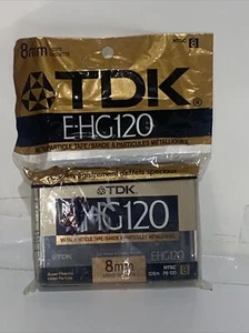 TDK EHG120 E-HG 120 Metal Particle 8MM Camcorder Video Cassette NTSC P6-120 NEW - Picture 1 of 5