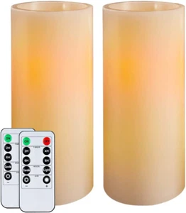 Homemory 9" x 3" Flameless Candles Battery Operated, Flickering LED Pillar Candl - Picture 1 of 8