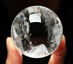 218g2.08"One of a kind NATURAL "stone inside Stone" Quartz Crystal  SPHERE BALL1 - Picture 1 of 8