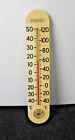 VINTAGE SPRINGFIELD HARD PLASTIC WALL THERMOMETER MADE IN USA 15" x 3"