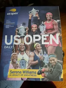 2022 US OPEN TENNIS DAY 1 DAILY PROGRAM SERENA WILLIAMS A LEGACY OF GREATNESS ! - Picture 1 of 5