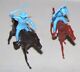2 Marx reissue American Civil War Cavalry soldiers, in LIGHT BLUE + HORSES 2 Marx reissue American Civil War Cavalry soldiers, in LIGHT BLUE + HORSES