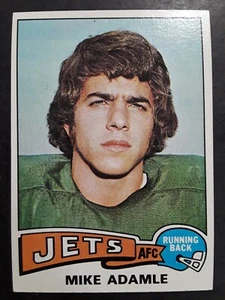 1975 Topps Mike Adamle #307 Football Karte New York Jets - Bild 1 von 2