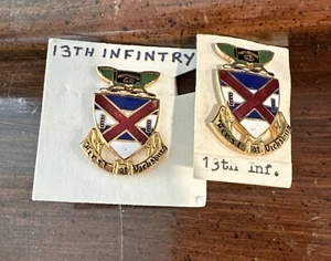 2 prendedores militares 13ª infantería del ejército de Estados Unidos - Imagen 1 de 2