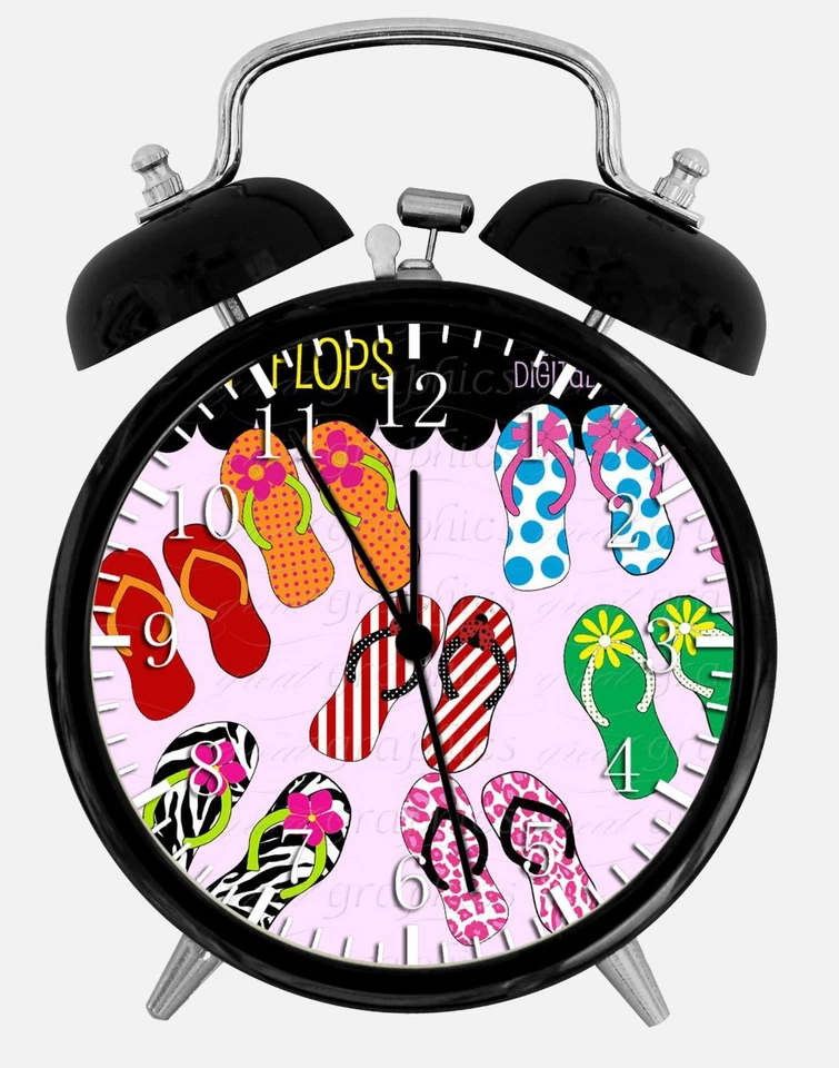 Flip Flops Alarm Desk Clock 3.75" Home or Office Decor Z26 Nice For Gift - Image 1 of 1
