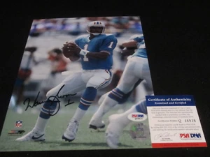 WARREN MOON SIGNED 8X10 PHOTO PSA/DNA HOUSTON OILERS HOF 3 - Picture 1 of 1