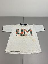 Vintage 90s Miami Hurricanes T Shirt Mens L NCAA Football College Sport Team Tee