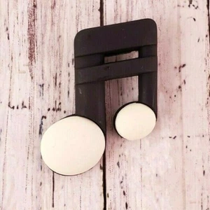 ♫ Broche Pin Música Nota Musical Blanco y Negro ♫ - Nuevo - Imagen 1 de 3
