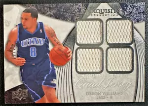 DERON WILLIAMS 2007-08 UD Exquisite Collection Extra Quad Jersey Game-Used 25/25 - Picture 1 of 2