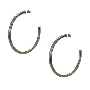 Sheila Fajl Everybody’s Favorite Hoop Earrings in Gunmetal - Picture 1 of 8