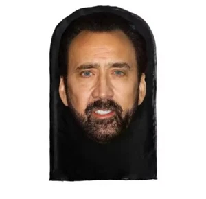 Cosplay 3D Nicolas Cage Full Face Stretch Mesh Mask Role Play Headdress - Picture 1 of 1