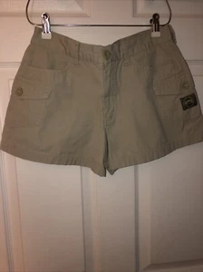 L.e.I. Tan Mid Rise Canvas Cargo Short Shorts Juniors sz 5 XS - Picture 1 of 6